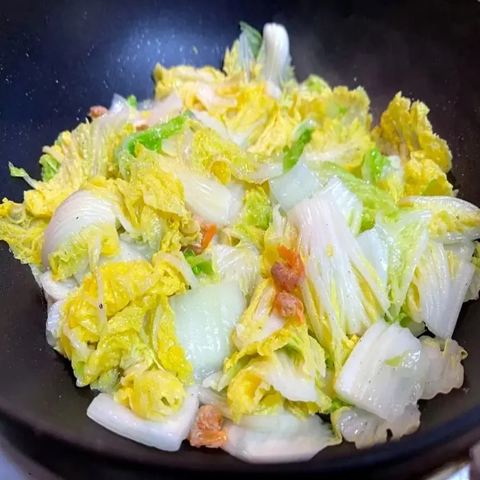 Napa Cabbage with Dried Shrimp (Chinese Seafood)