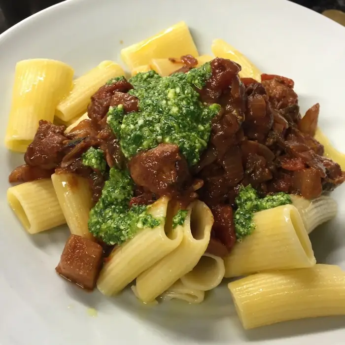 Rigatoni with fennel sausage sauce (Italian Lamb)