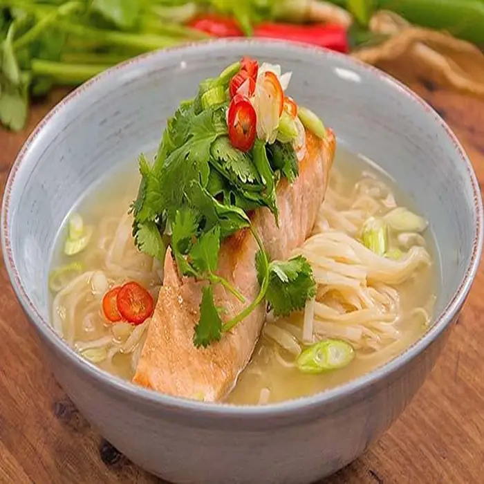 Salmon noodle soup (Vietnamese Seafood)
